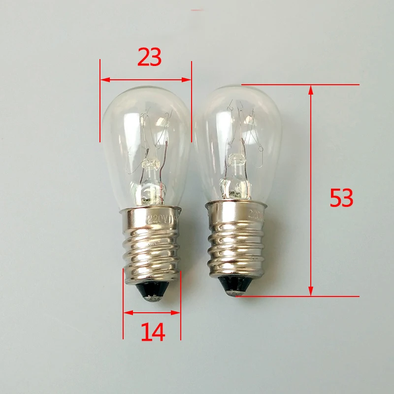 E14 винт 220 V 15 Вт Малый лампа 110 V 24 V лампы накаливания для холодильника/насосная установка/микроволновая печь ночного освещения 5 шт