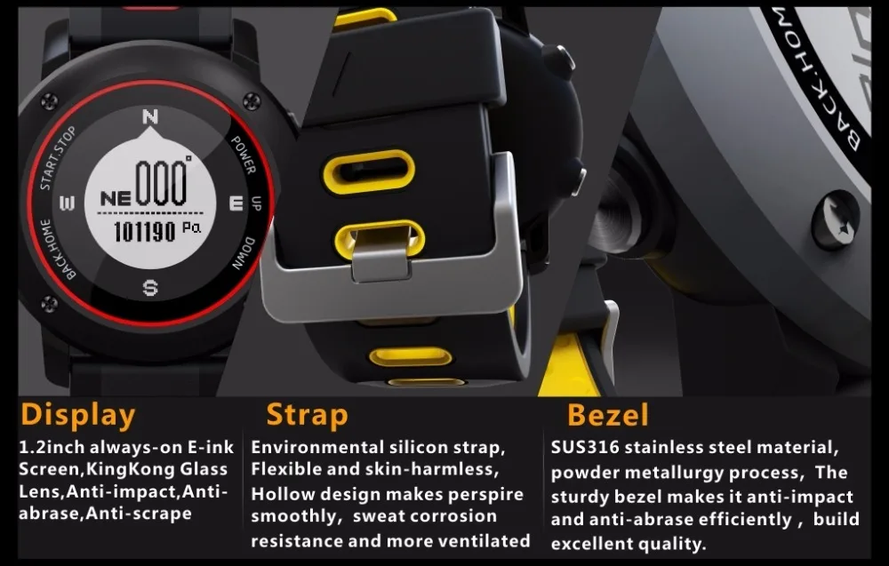 100 метров водонепроницаемый IP68 долгий режим ожидания Bluetooth SmartWatch UW90 монитор сердечного ритма gps спортивные Смарт часы для samsung gear S3