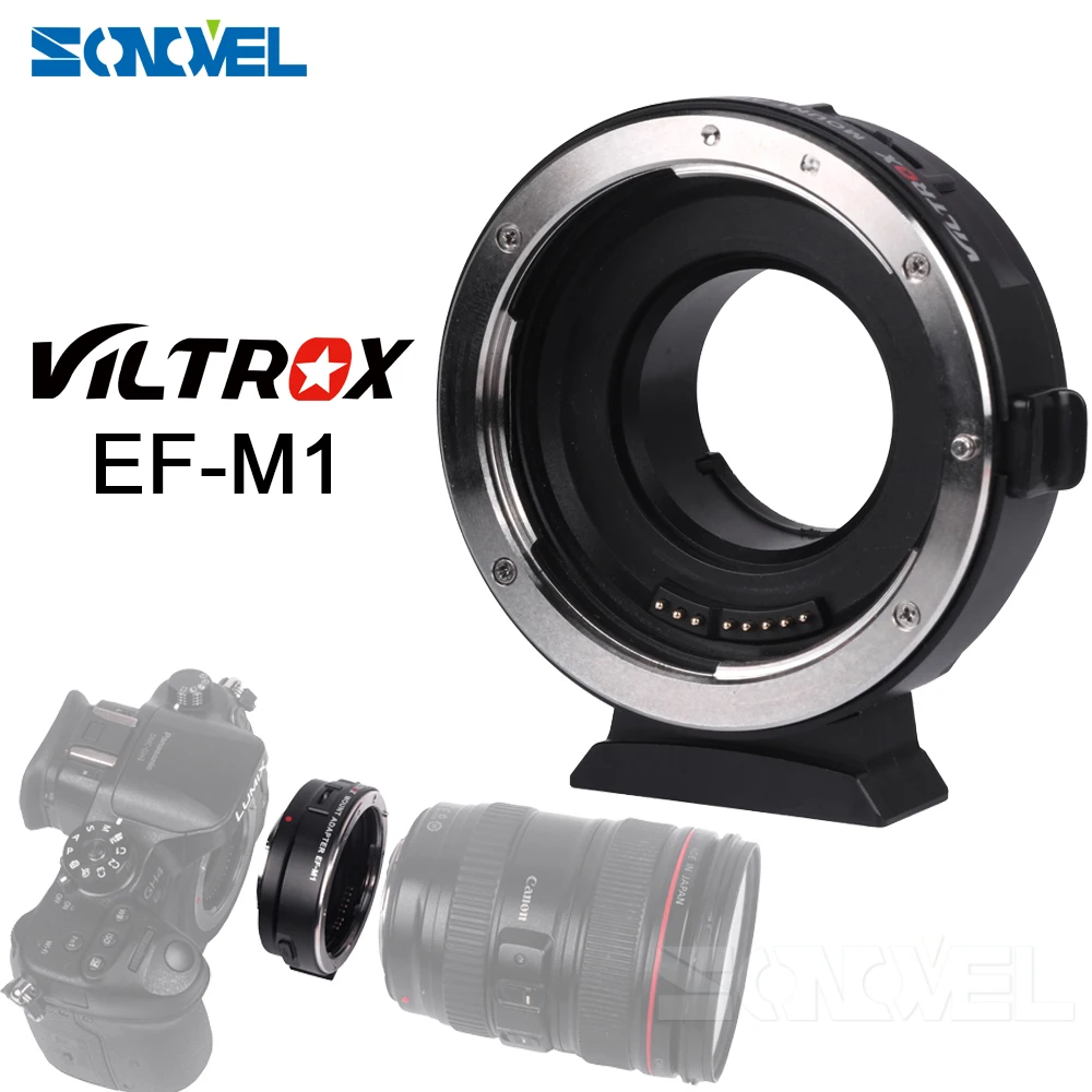 Адаптер объектива Viltrox с кольцевым креплением и автофокусом для Canon EF/4/3 M4/3 Micro
