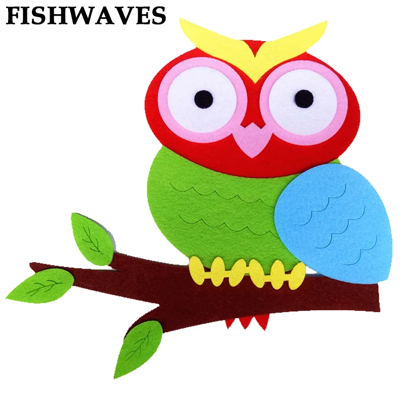 FISHWAVES симпатичная сова войлок свободная резка для творчества детская комната