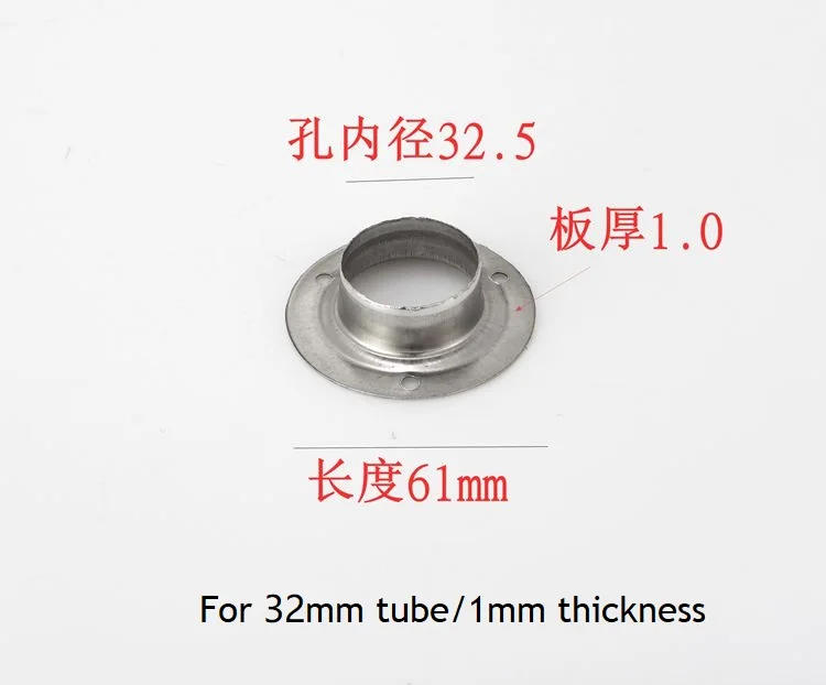32mm 10 шт./лот 201 Держатель Для петель из нержавеющей стали кронштейн гардеробная планка настенного пола 19 мм 22 мм 25 мм 32 мм 38 мм 51 мм 63 мм 76 мм Труба - Цвет: 32mm