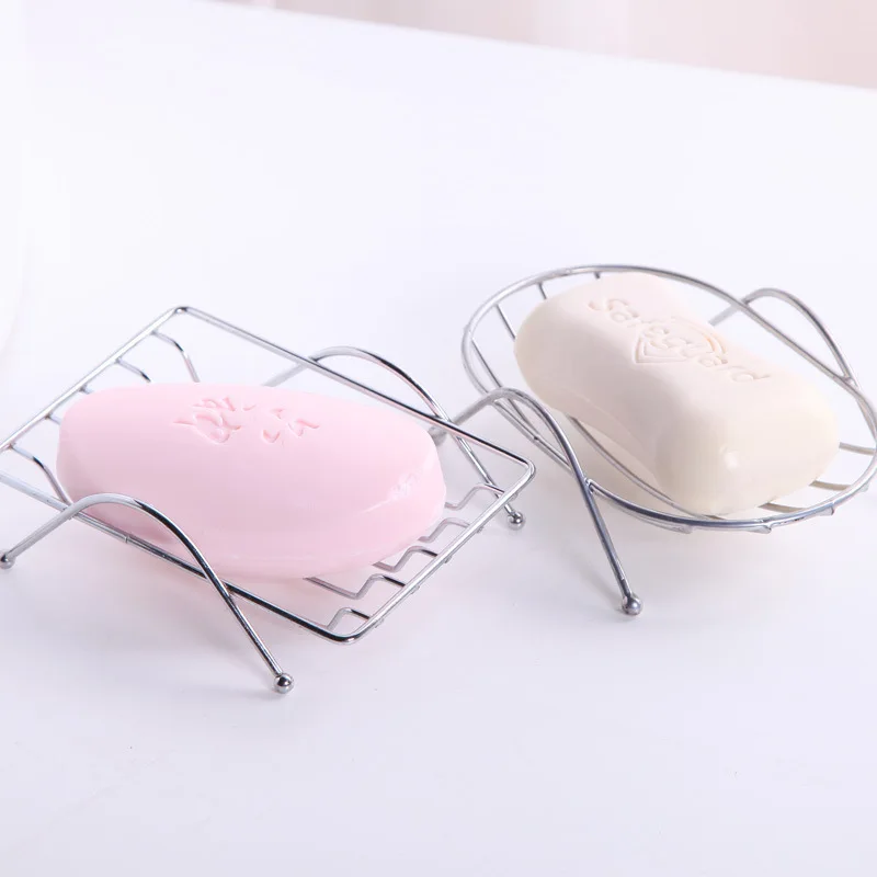 

Stainless Steel Soap Holder Drain Soap Dishes Tray Bathroom Accessories