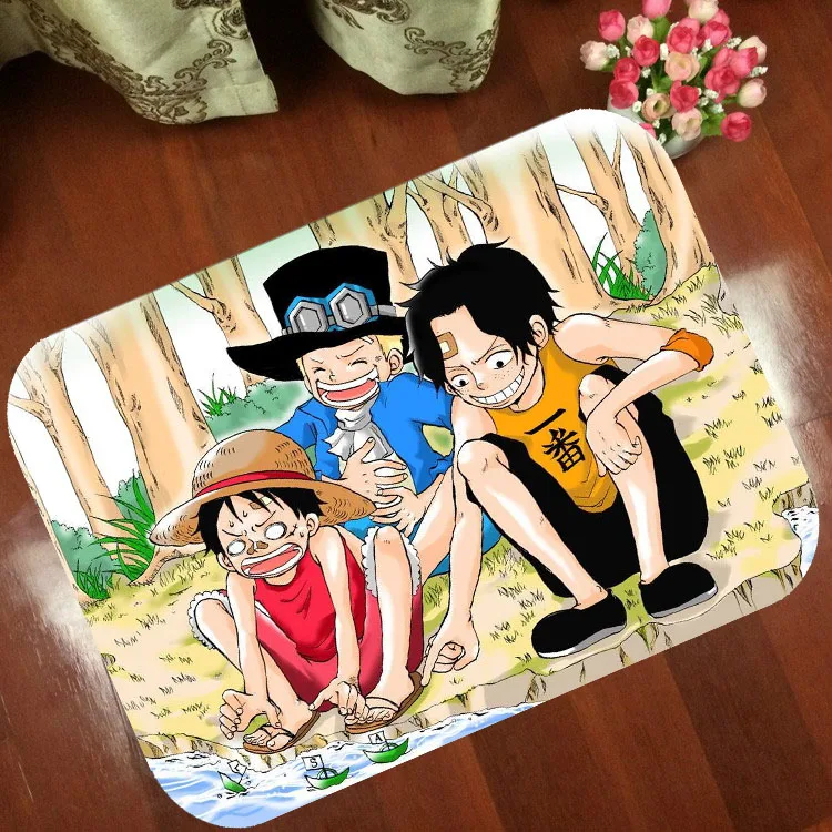 Противоскользящий напольный коврик модный luffy One Piece ace мультяшный ковер с