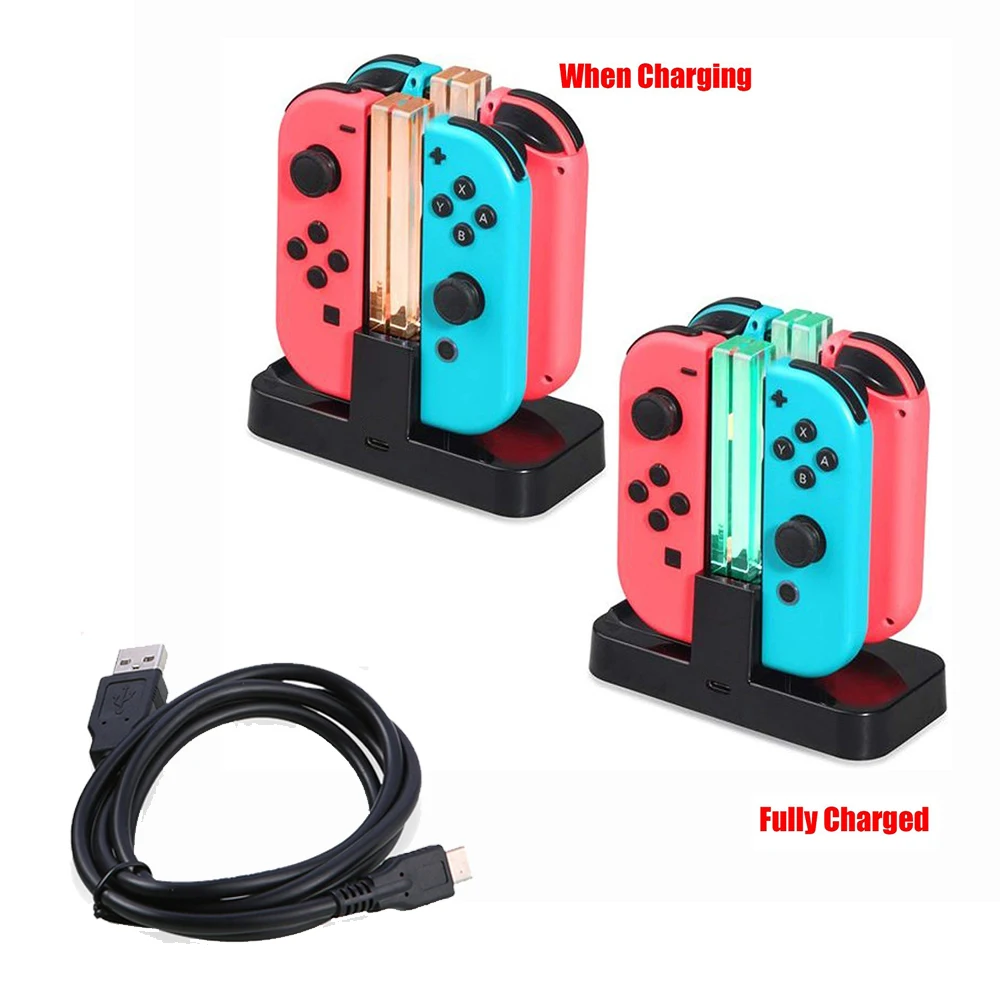 10 шт. в партии 4 1 USB зарядная док станция для переключателя NS Joy Con ручка контроллер