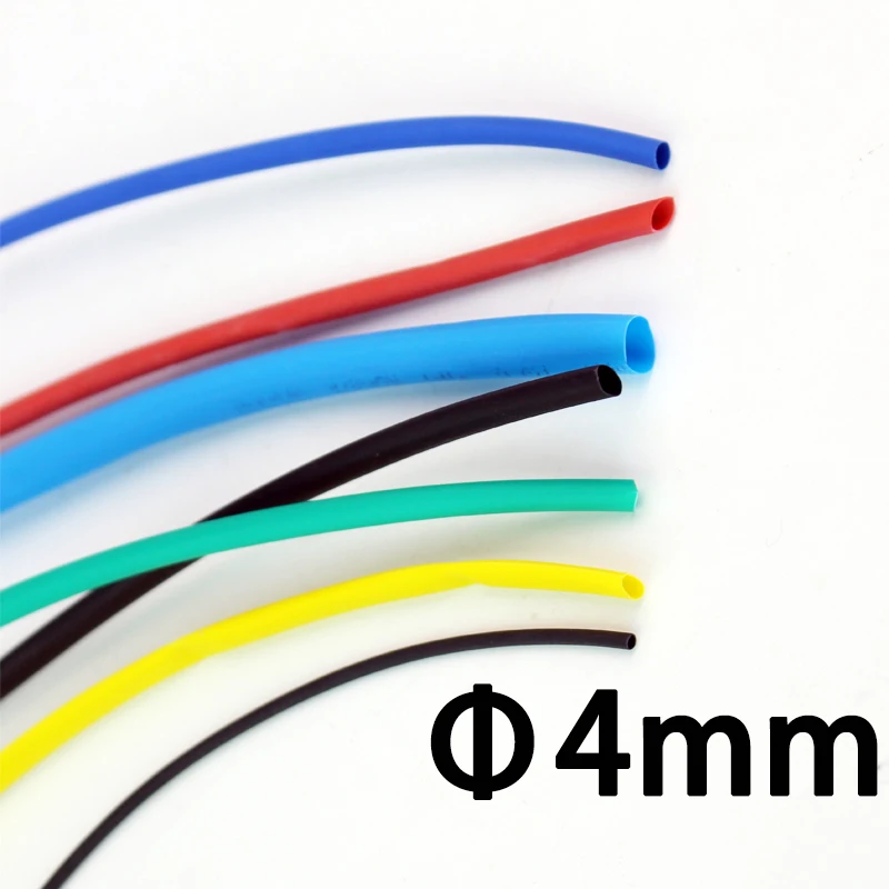1meter/lot 4mm Heat Shrink Tube 2:1 ratio Tubing Heatshrink Shrinkable Wrap Wire Cable Sleeve Kit pls use heat gun high quality |