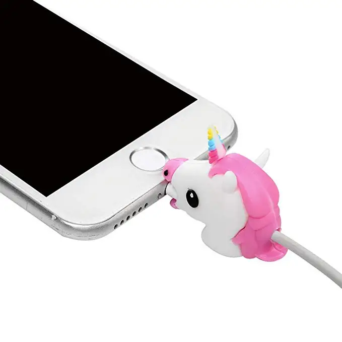 Укус Единорог кабель протектор провода намотки для iPhone USB кабель Органайзер чомперы милый мультфильм укусов аксессуар для телефона, держатель