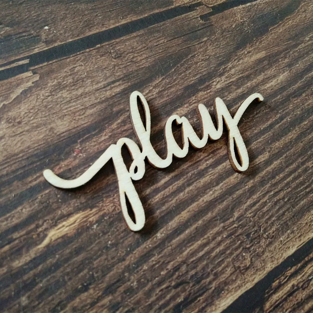 10 шт. живое солнце создает смех вместе мечта Believe reach Play Peace Script слово деревянный