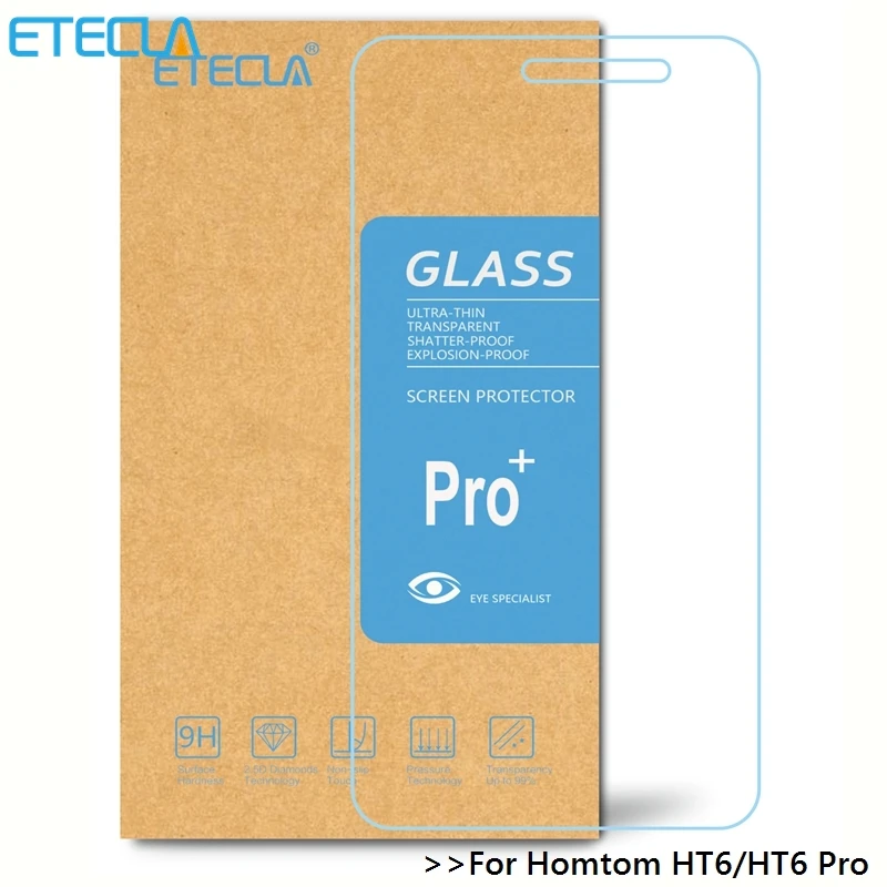 2 шт Homtom Ht6 закаленное стекло Pro для Ht 6 Чехол с защитной пленкой экрана 9H 2.5D 0 3 мм