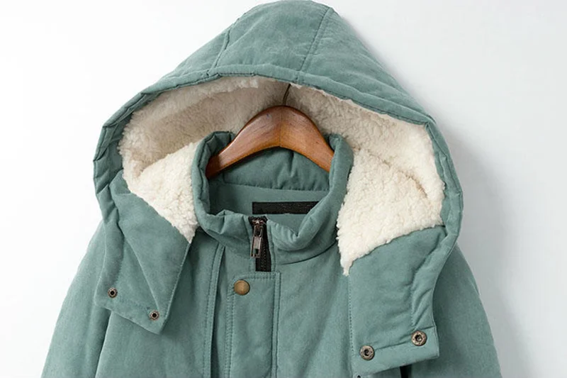 Женские парки с капюшоном размера плюс 4XL толстые ватные зимние куртки женские