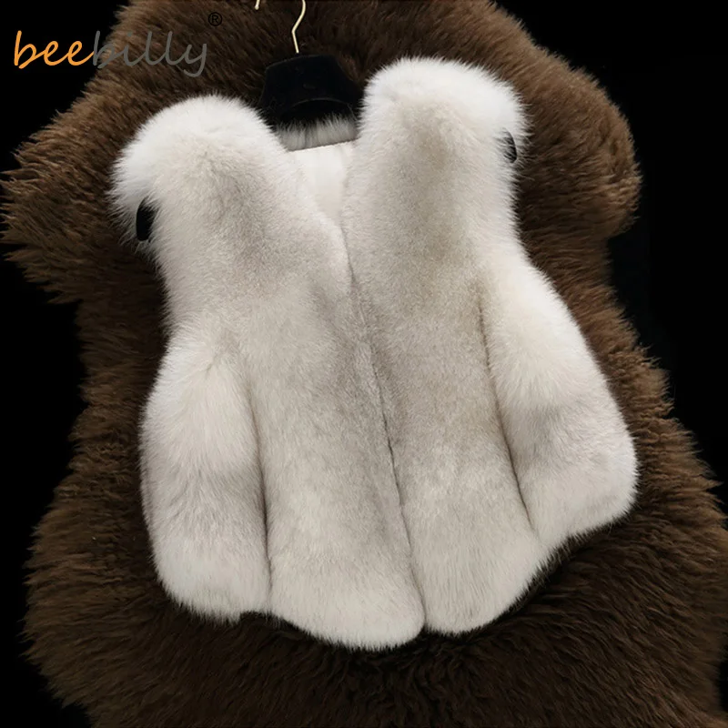 BEEBILLY/жилеты из искусственного меха для девочек одежда осенне зимние пальто
