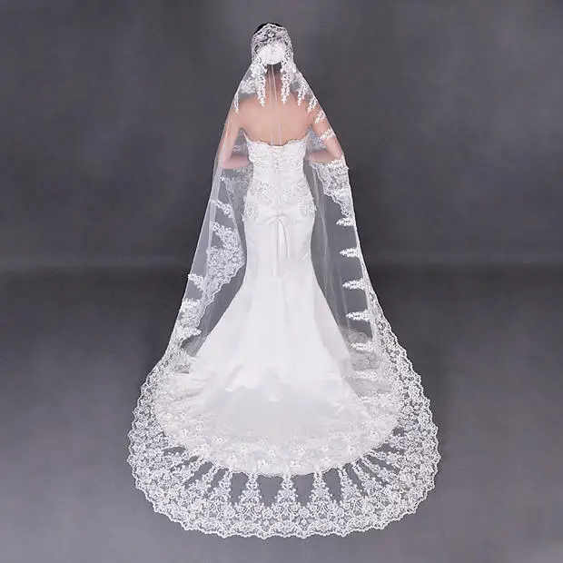43cm 17&quotwide 3Yards/lot Off White Mesh Alencon Lace Trim Corded for Bridal Wedding Veil~ Accessories | Дом и сад