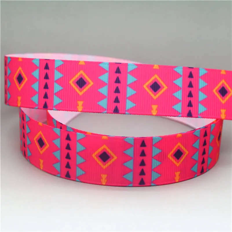 DHK 7/8 '✐ ярдов этнический плед Печатный grosgrain ленточный аксессуар бант для