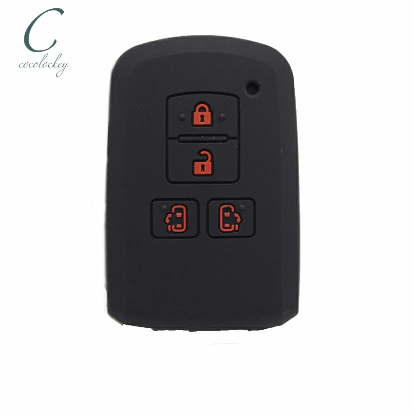 Cocolockey 4 кнопочный силиконовый чехол для автомобильного ключа подходит toyota alphard