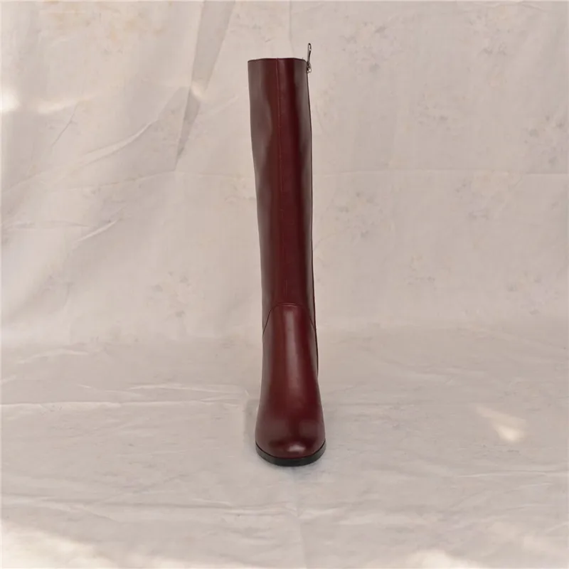 2018 модные зимние женские ботинки женская обувь из коровьей кожи длинные Ботинки