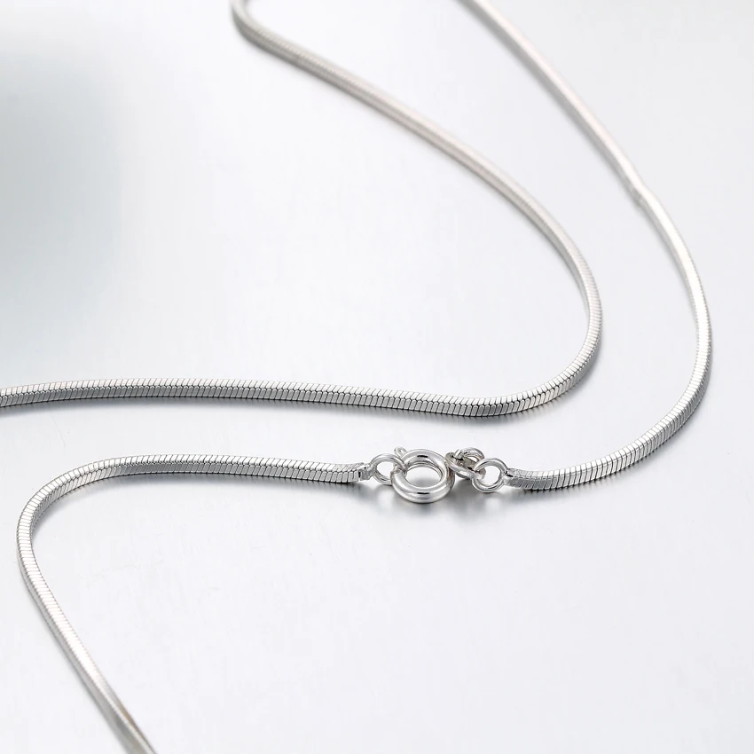 Белое золото Цвет четырех углах змея цепи Цепочки и ожерелья Для женщин 18 &quot45 см 1