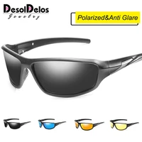 men black frame polarized sunglasses women uv400 outdoor sport driving glasses unisex square goggles gafas de sol p1042