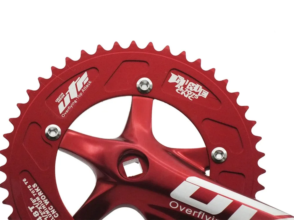 Односкоростной велосипед Crankset Chainwheel 170 мм Crank Arms 130 BCD Chainwheel 48 T Fixie Crankset для односкоростной велосипед, фиксированная Gea