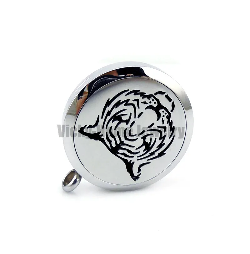 Ожерелье с цепочкой в подарок тигр (30 мм)|diffuser locket|oil diffuser locketessential oils locket |