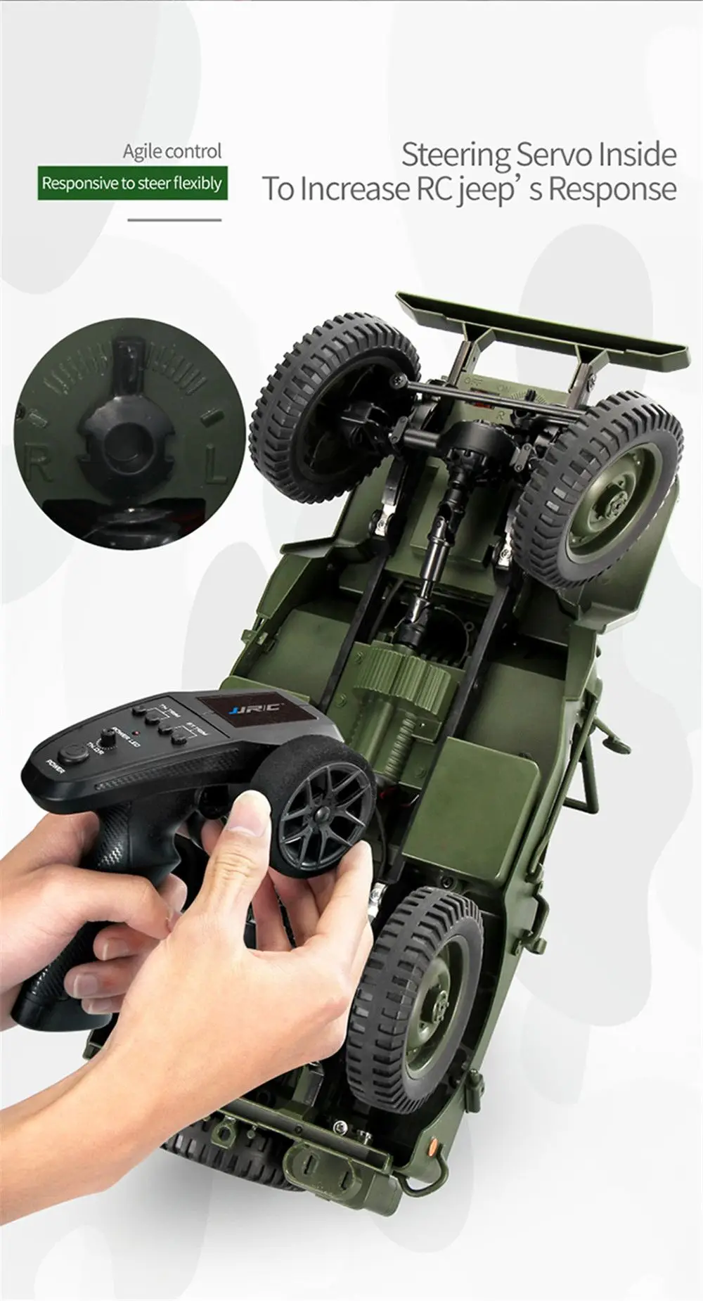 JJRC Q65 Мини RC Автомобиль 2,4G 1/10 Jedi пропорциональный 15 км/ч пульт дистанционного управления гусеничный военный RC автомобиль с навесом светодиодный светильник игрушка