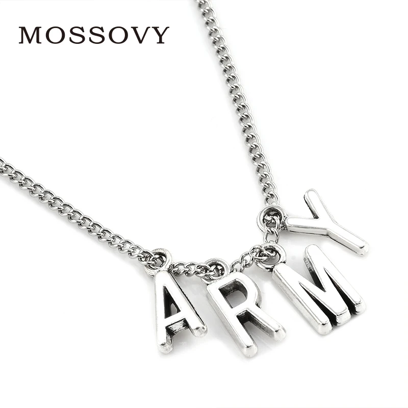 Mossovy Новый талисманы KPOP BTS JIMIN цепочки и ожерелья Bangtan обувь для мальчиков армии A. R.