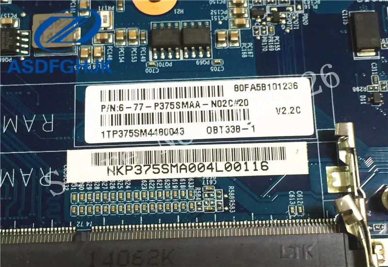 Материнская плата для ноутбука CLEVO P375SM x911 6-77-P375SMAA-N02C 6-71-P37A0-D02 DDR3L - купить по