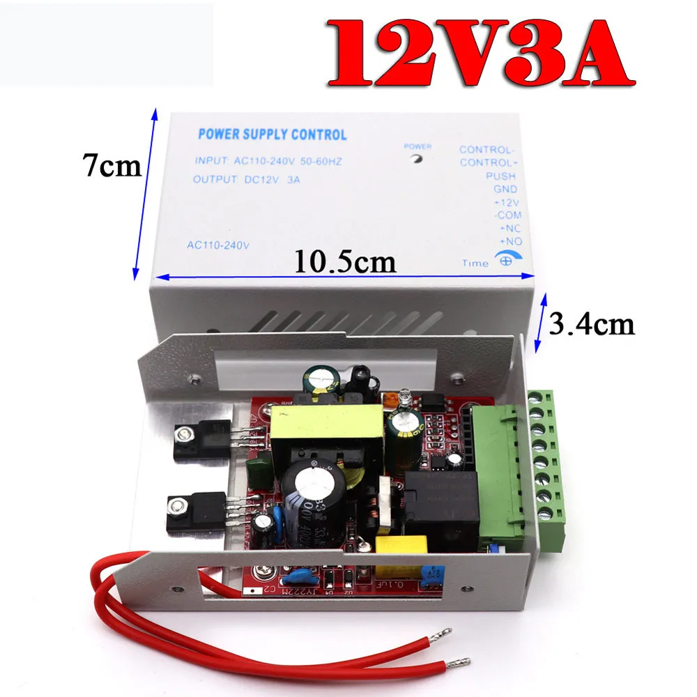 DC 12V 3A 5A система контроля допуска к двери переключатель питания 110 ~ 260V для RFID
