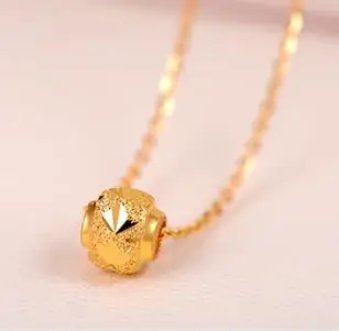 Bead 24K Chain 18K JAZB 24K Чистое Золото Шарм Настоящее AU 999 твердые золотые бусы Подвеска красивая бусина высококлассные трендовые классические ювелирные изделия горячая Распродажа Новинка - Цвет камня: Bead 24K Chain 18K