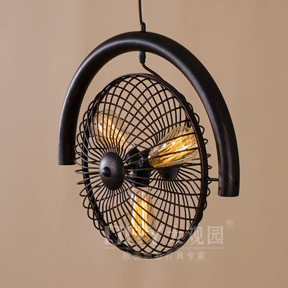 Винтажная Потолочная люстра E27 в стиле индастриал с веером Эдисона железная