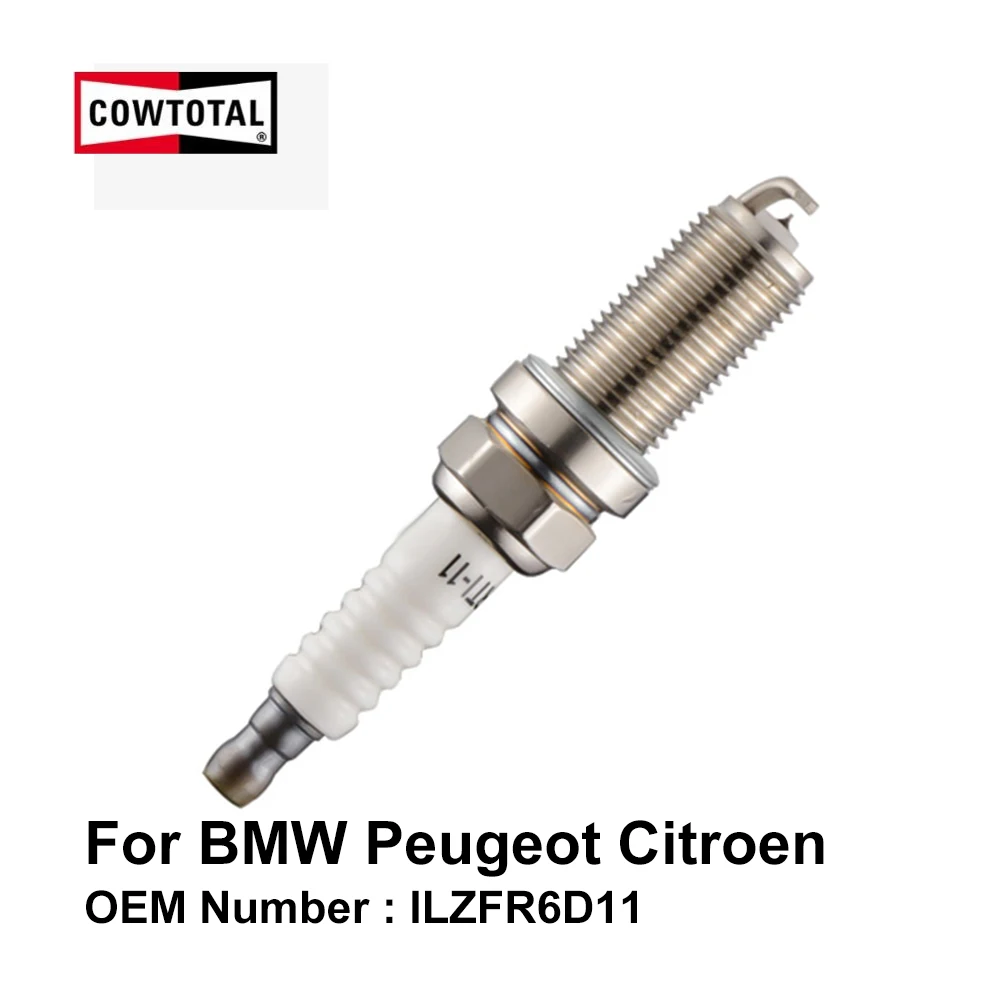 Cowtote Platinum Свеча зажигания для BMW 1 3 5 серии X1 X3 X5 Peugeot 406 407 607 Citroen C5 OE ILZFR6D11 (упаковка