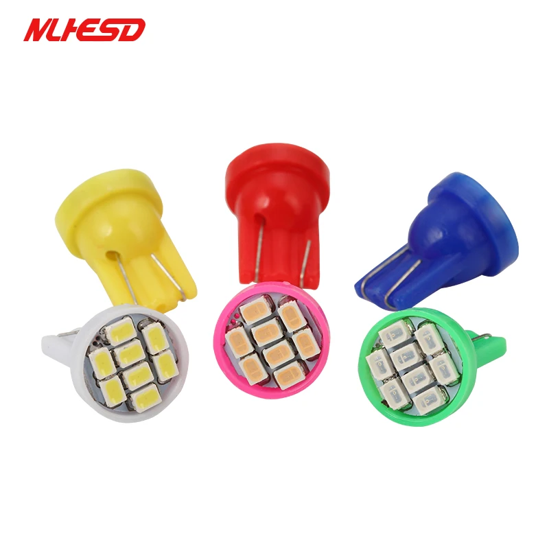 1000 шт. светодиодный светодиодные лампы T10 с клиновидным цоколем 8 SMD 1210 LED W5W 2825 158 192