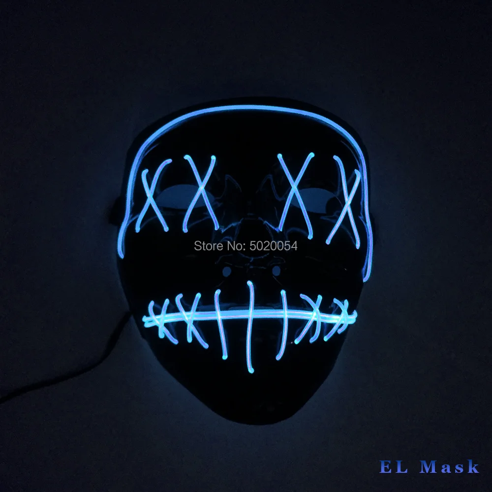 Маска для взрослых со светодиодной подсветкой в виде клоуна маска косплея