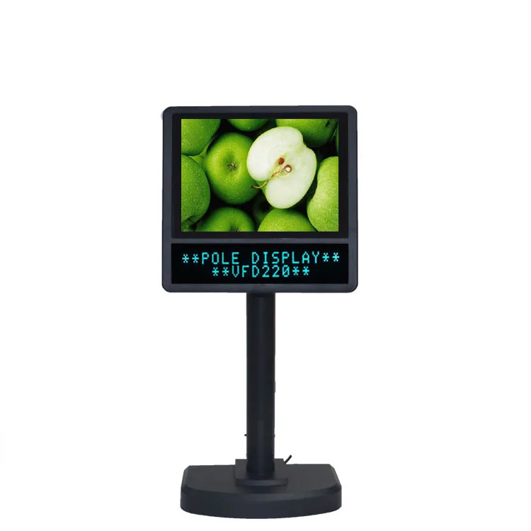 USB монитор 8 дюймовый с VFD 20*2 линиями дисплей для клиентов рекламный полюс