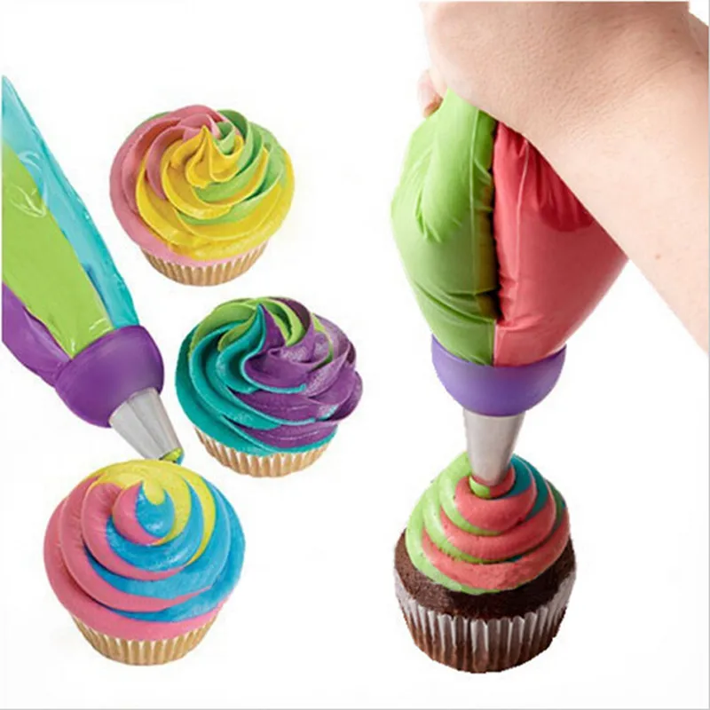 3 цвета инструменты для украшения тортов кондитерский мешок крема и насадки