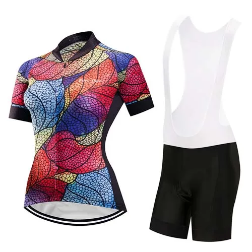 jersey and pants 5 Велосипедная майка с нагрудником, шорты для женщин, спортивная одежда для горного велосипеда, комплект одежды, одежда для горного велосипеда, женское платье - Цвет: jersey and pants 5