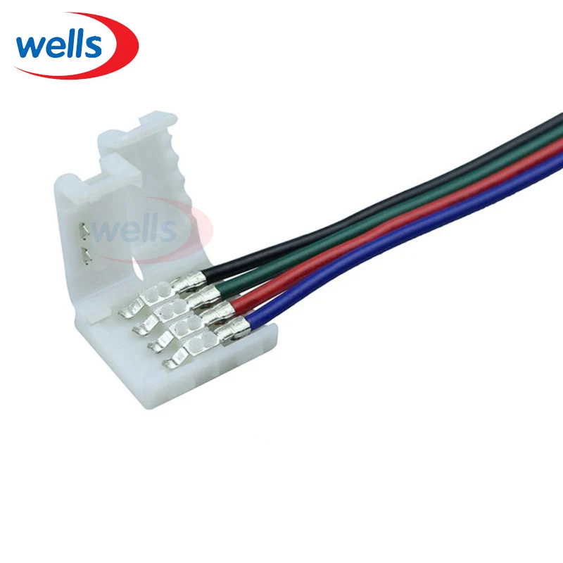100 шт./лот 4 контактный разъем RGB двойной для ленты|rgb connector|strip connector4pin rgb connector |