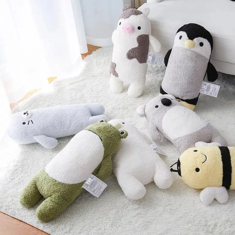 

super cute plush toy cartoon animal sea lion penguin koala frog bee panda chicken soft stuffed doll birthday Christmas gift 1pc