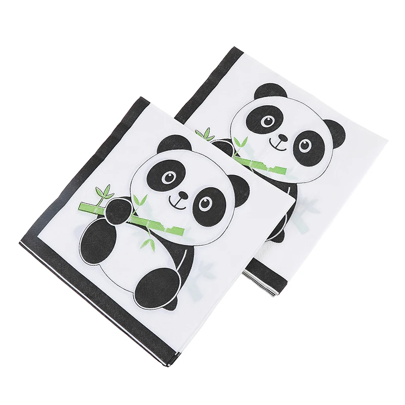 20 штук упак. Panda тема одноразовые салфетки панда тематическая вечеринка на день