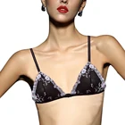 YANDW кружевной бюстгальтер без косточек Беспроводной Для женщин бюстгальтер Треугольники бюстгальтер стильная женская обувь для девочек; Спортивный бюстгальтер для девочек переходного Для женщин нижнее белье с цветочным принтом, с глубоким v-образным размера плюс