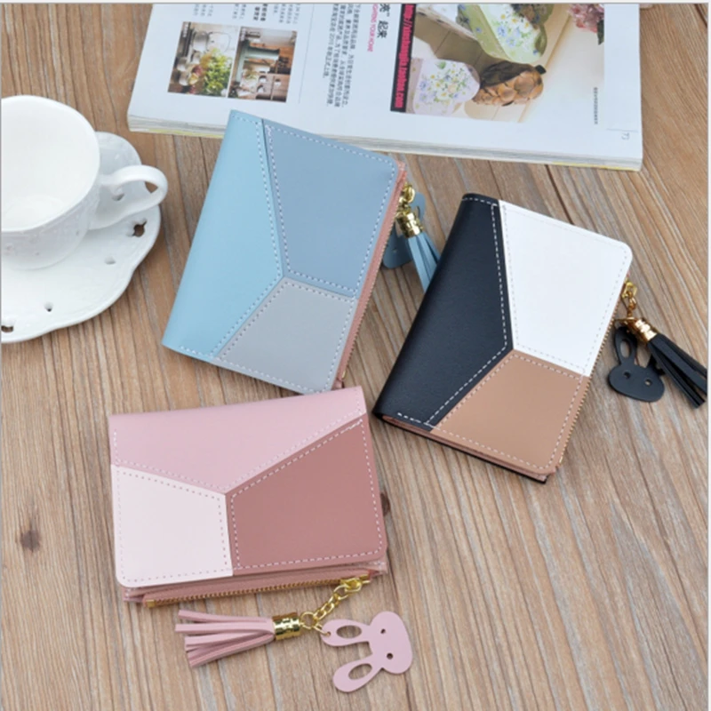 2019 женский кошелек с кисточками маленький чехол портмоне короткий кожаный