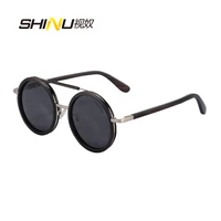 retro vintage round wooden sunglasses women polarized driving glasses oculos de sol feminino uv400 protection summer eyewear