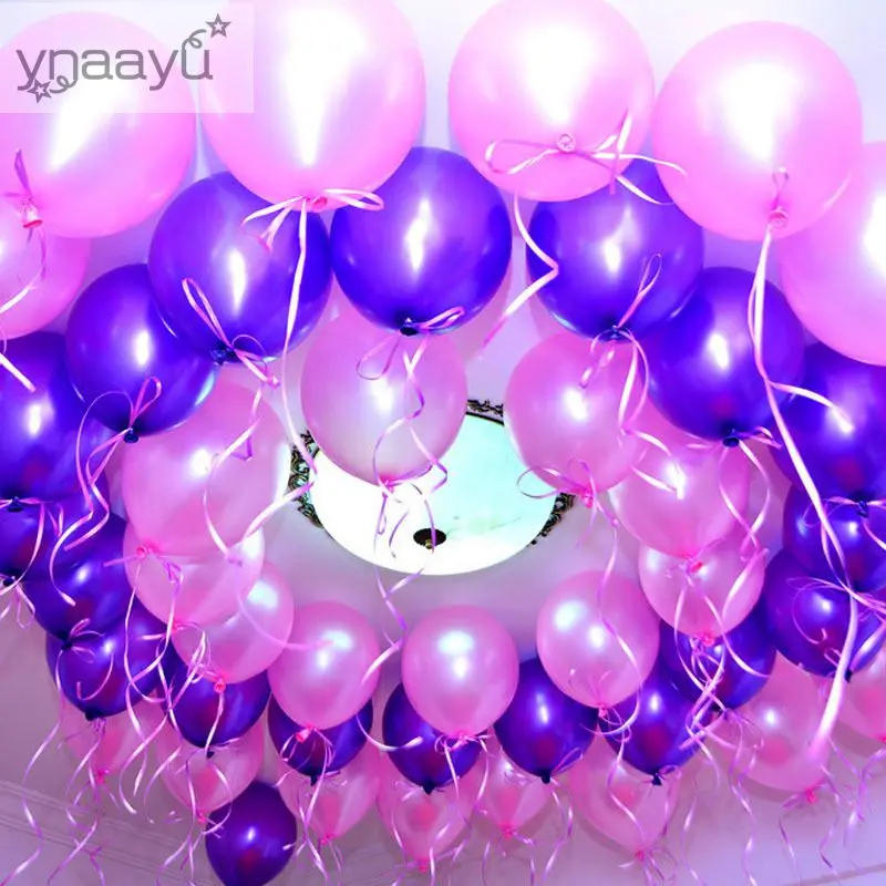 Ynaayu 50 шт. 10 дюймов Жемчужные шары 1 5 г латексные воздушные для гелия круглый дня