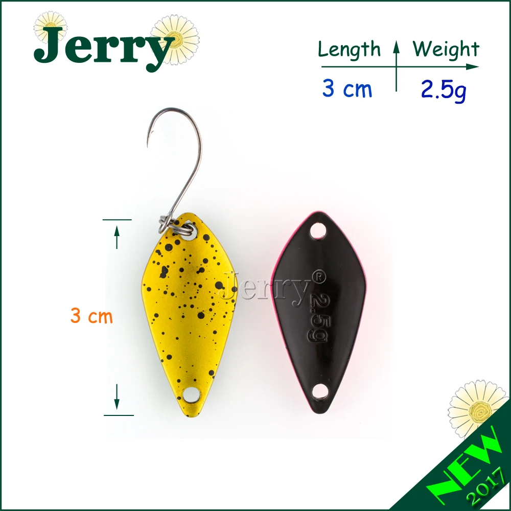 Jerry 1 шт. рыболовные приманки Высококачественный яркий цвет ложки пресноводный
