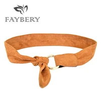 luxury flannelette wide belts for women golden circle buckle designer belts women high quality wedding belt famous brand