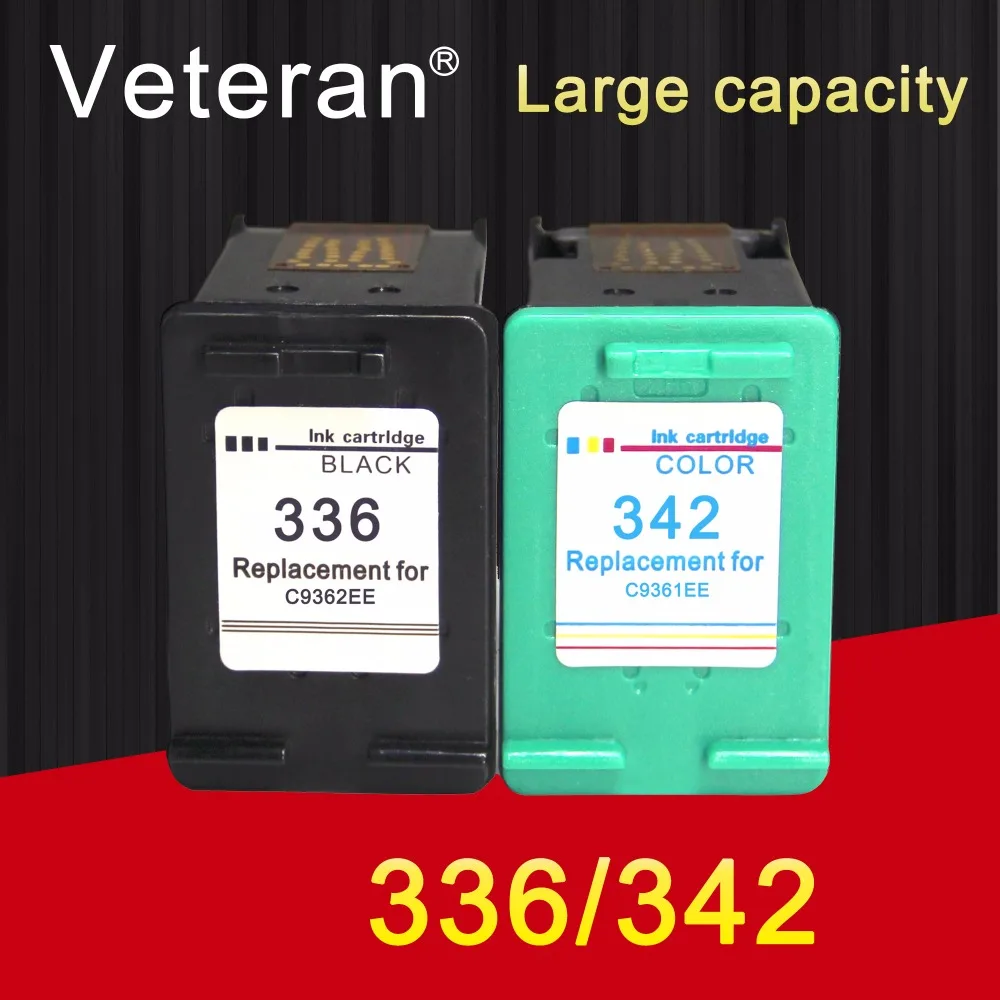 Veteran 336 342 xl Заправляемый картридж с чернилами для принтера hp Deskjet 5440 1510 PSC 2710 2575 C3180