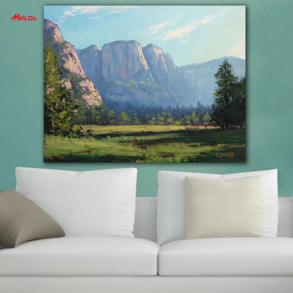 Настенная живопись пейзаж каньона джунглей для гостиной украшение дома масляная