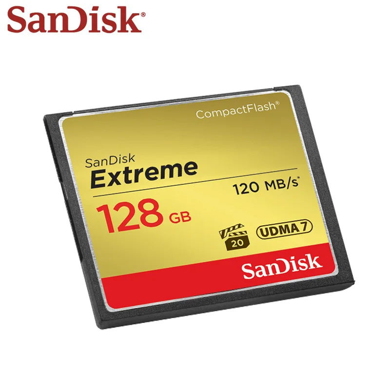 100% Original SanDisk Extreme CF Card 64GB 32GB 128GB High Speed 120M/s Memory Card Flash Card CF Card  For Camera