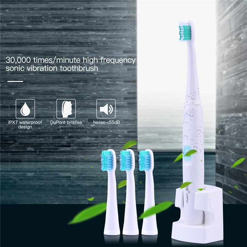 Высококачественная портативная зубная щетка Sonic электрическая бесплатная