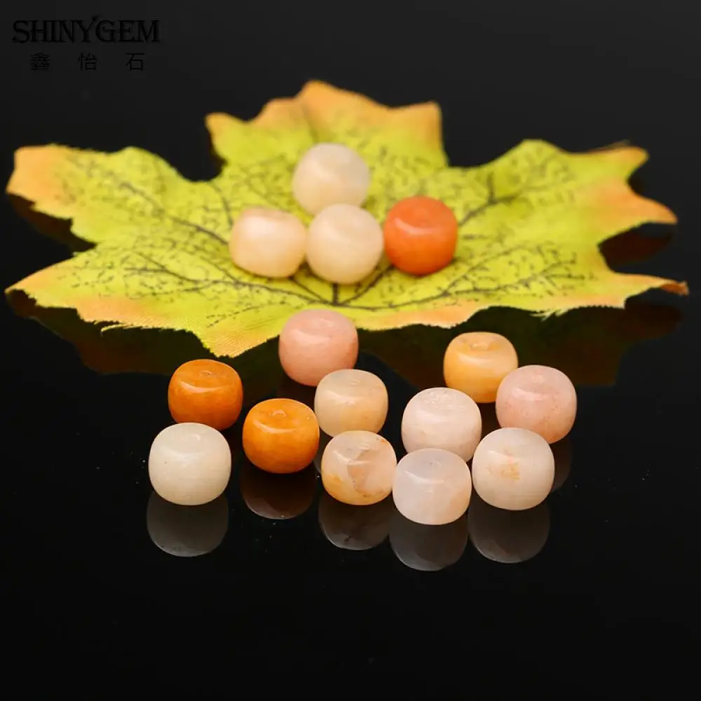 Бусины из желтого нефрита ShinyGem 7*9 мм оптовая продажа маленькие плоские круглые