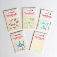 5pcs bride team bridesmaid team temporary tattoo bachelor party sticker decoration mariage bride to be bridal party suppliesq