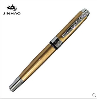 Jinhao 250 гладкий черный и серебряный зажим 1,0 мм Изогнутый наконечник каллиграфия ручка Высокое качество металл авторучка Рождественский подарок ручки - Цвет: D